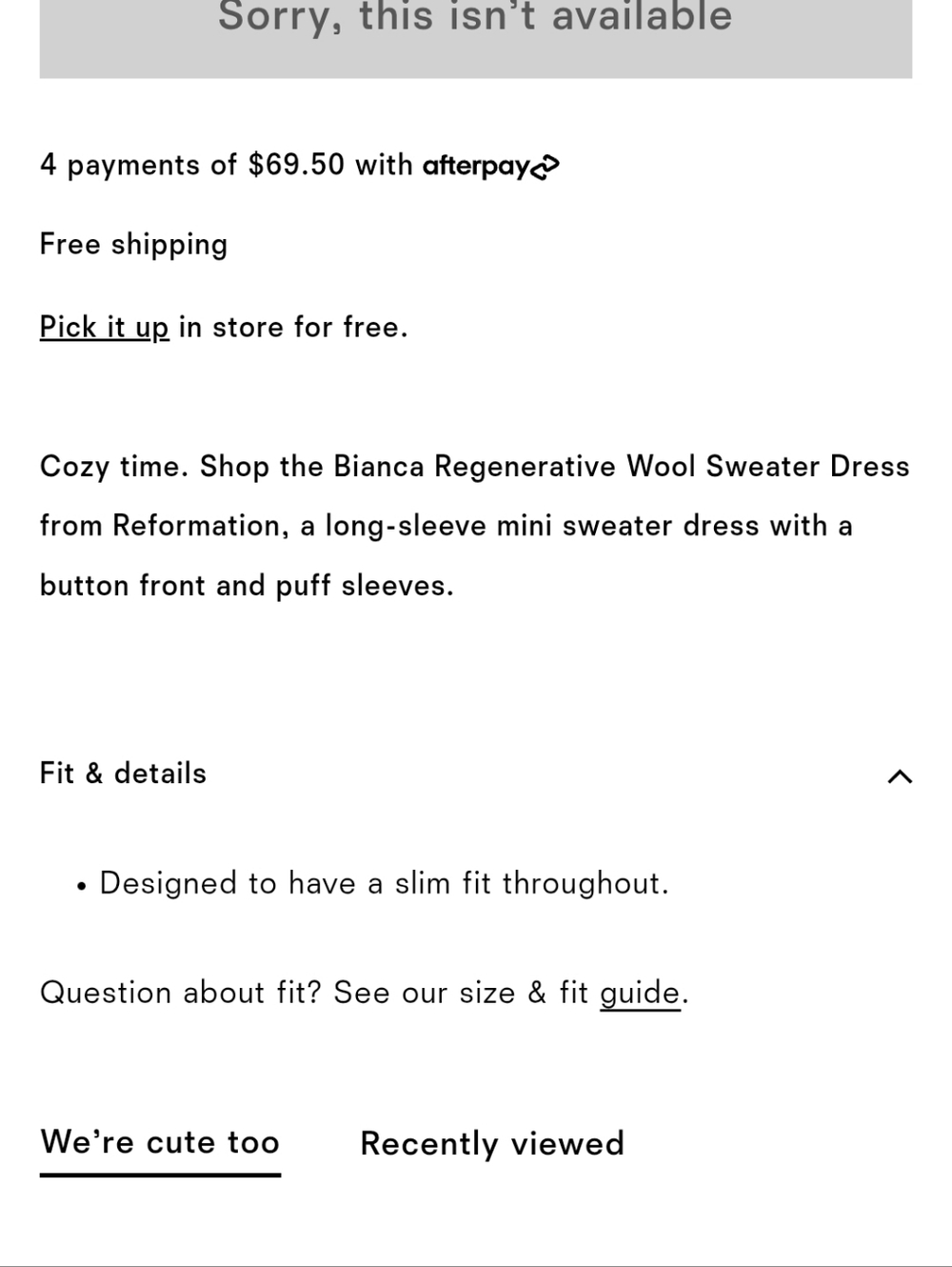 Reformation Bianca Regenerative Wool Sweater Dress In Chianti - Picture 5 of 12